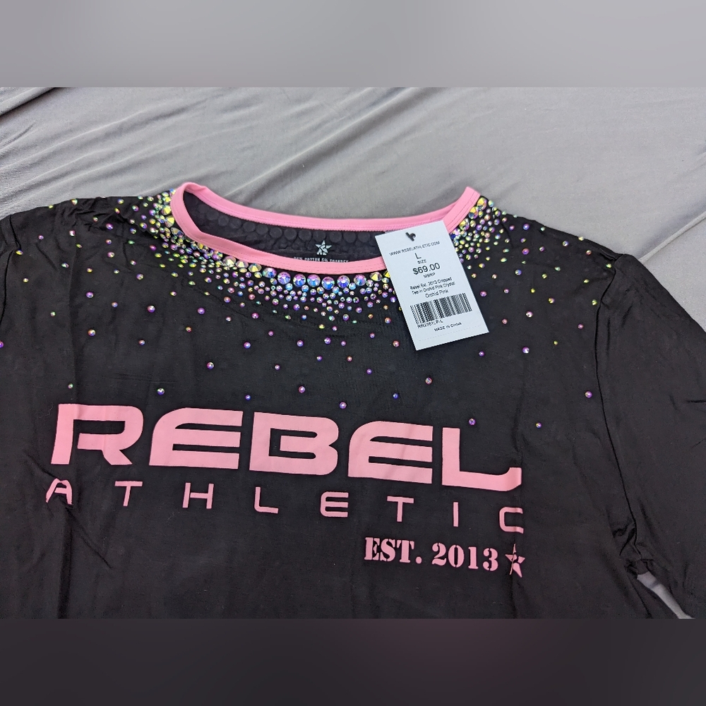 Adult Rebel Athletic Cropped Tee - Picture 8 of 12